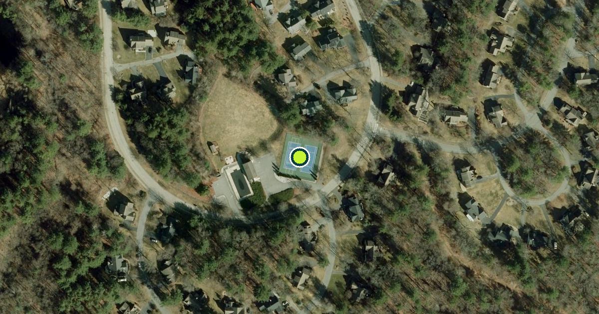 Satellite view of Acton Pickleball Courts