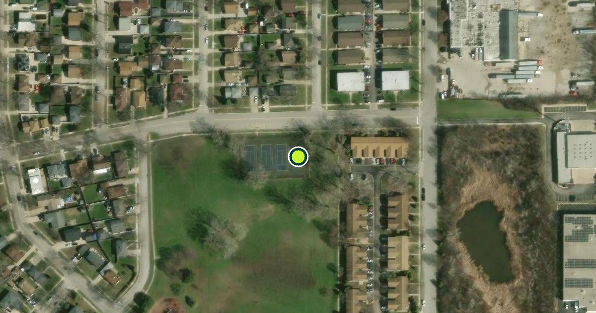 Satellite view of Addison Pickleball Courts