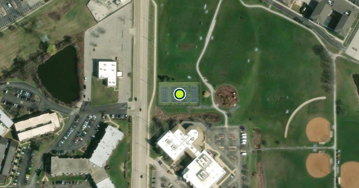 Satellite view of Addison Pickleball Courts