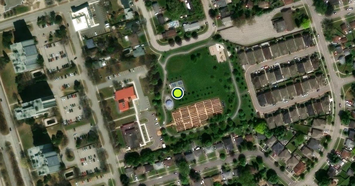 Satellite view of Ajax Pickleball Courts