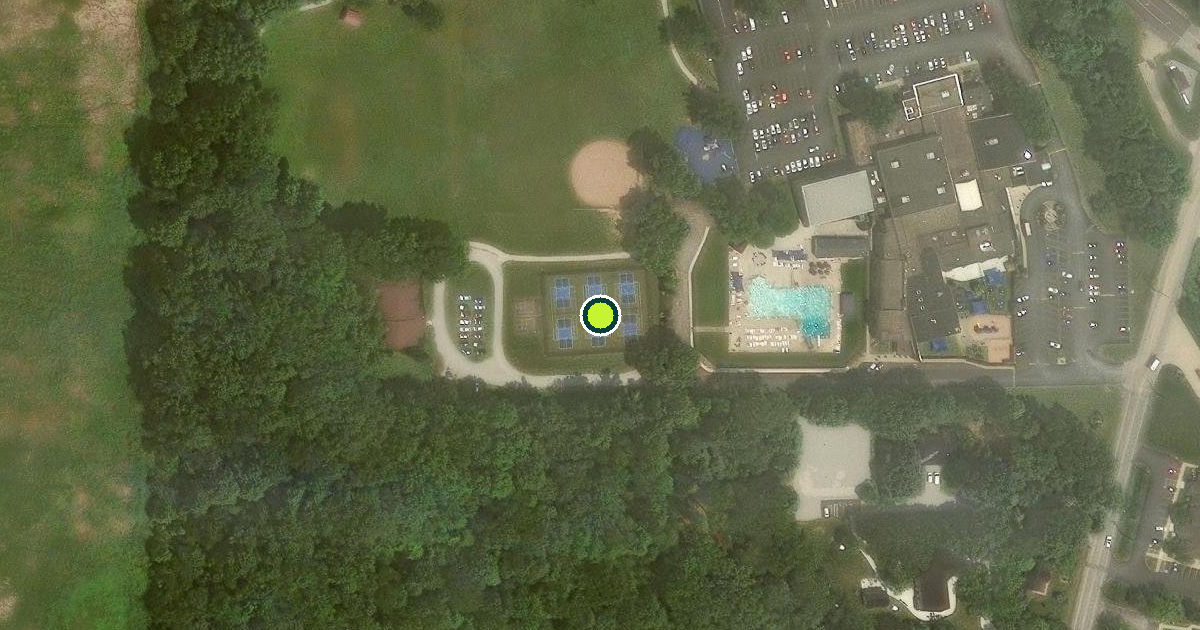Satellite view of Akron Pickleball Courts