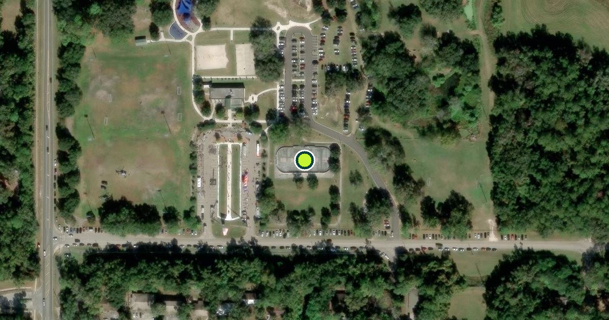 Satellite view of Alachua County Pickleball Courts