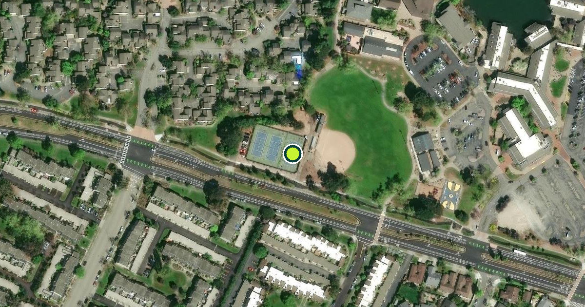 Satellite view of Alameda Pickleball Courts