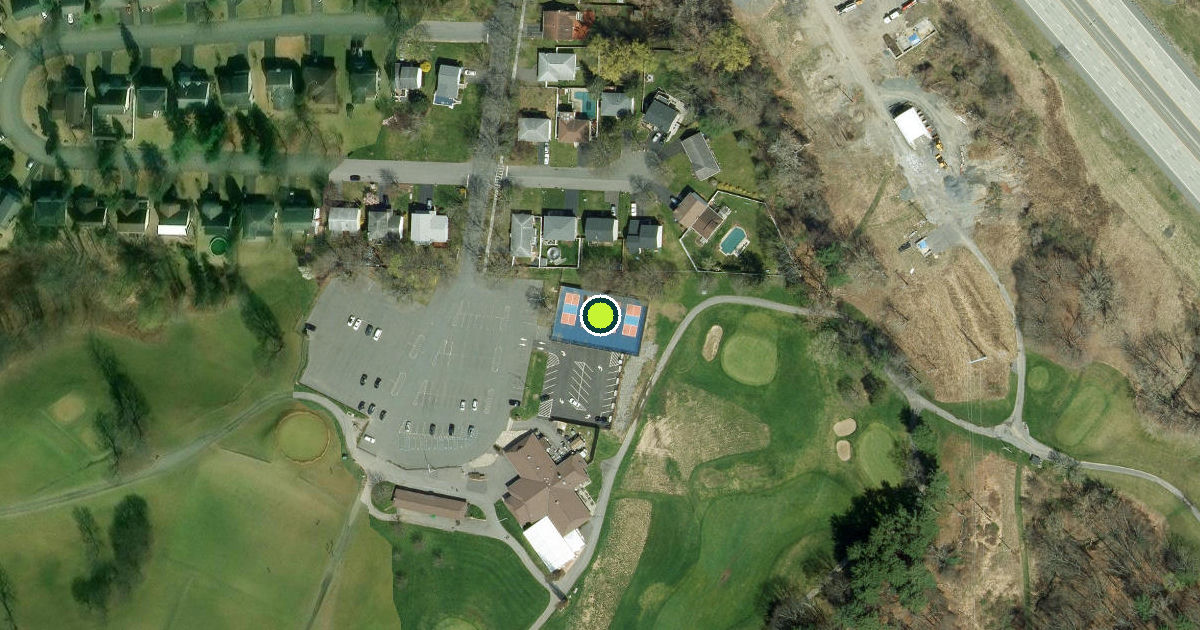 Satellite view of Albany County Pickleball Courts