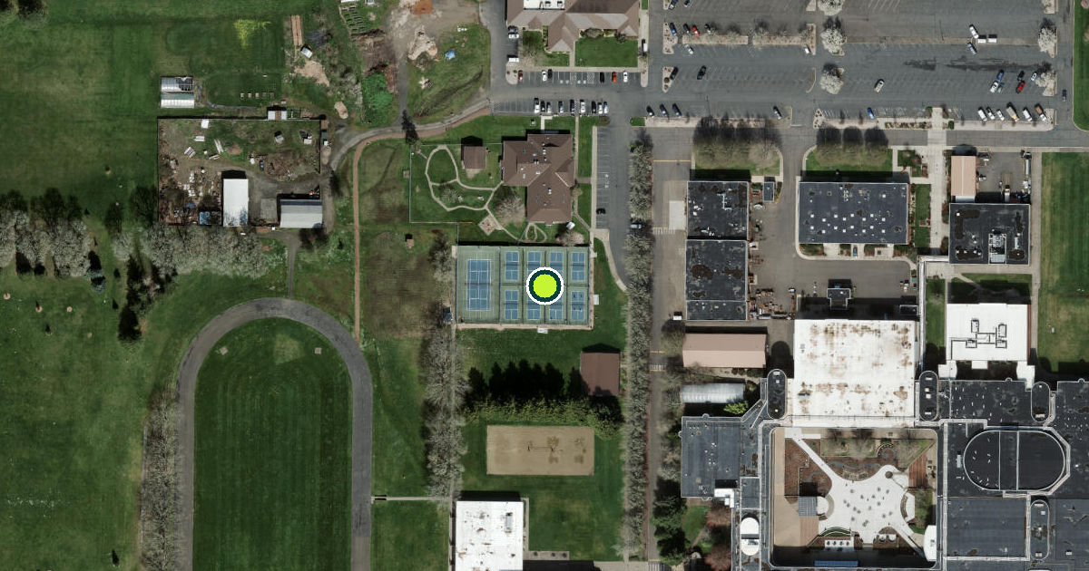 Satellite view of Albany Pickleball Courts