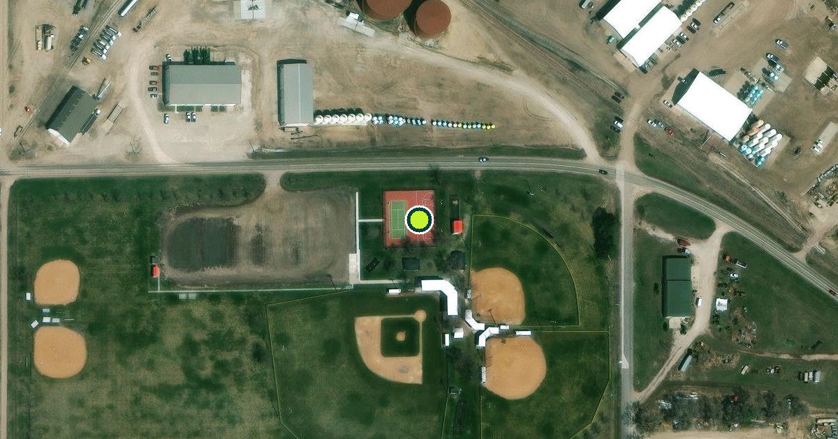 Satellite view of Albion Pickleball Courts