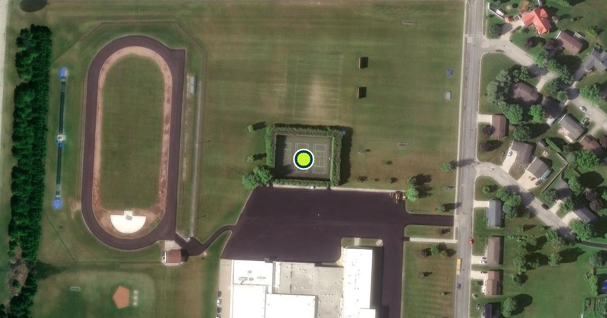 Satellite view of Algoma Pickleball Courts
