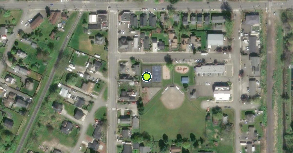 Satellite view of Algona Pickleball Courts