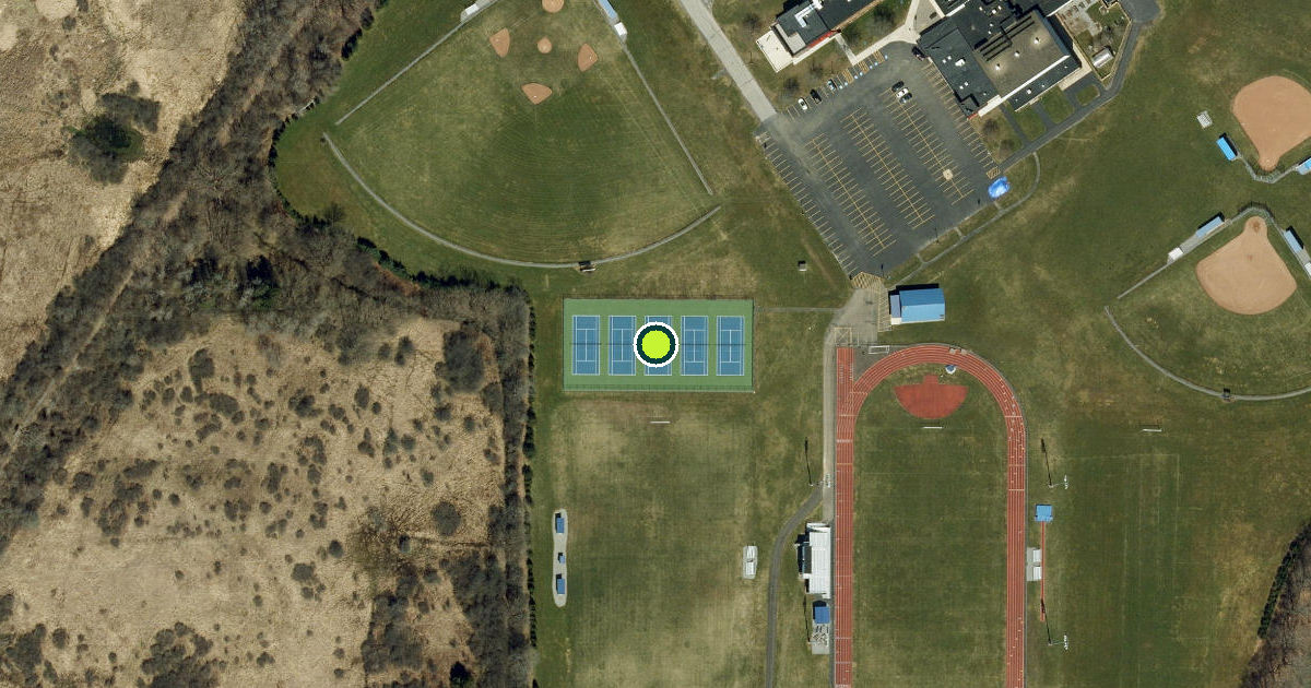 Satellite view of Allegany County Pickleball Courts