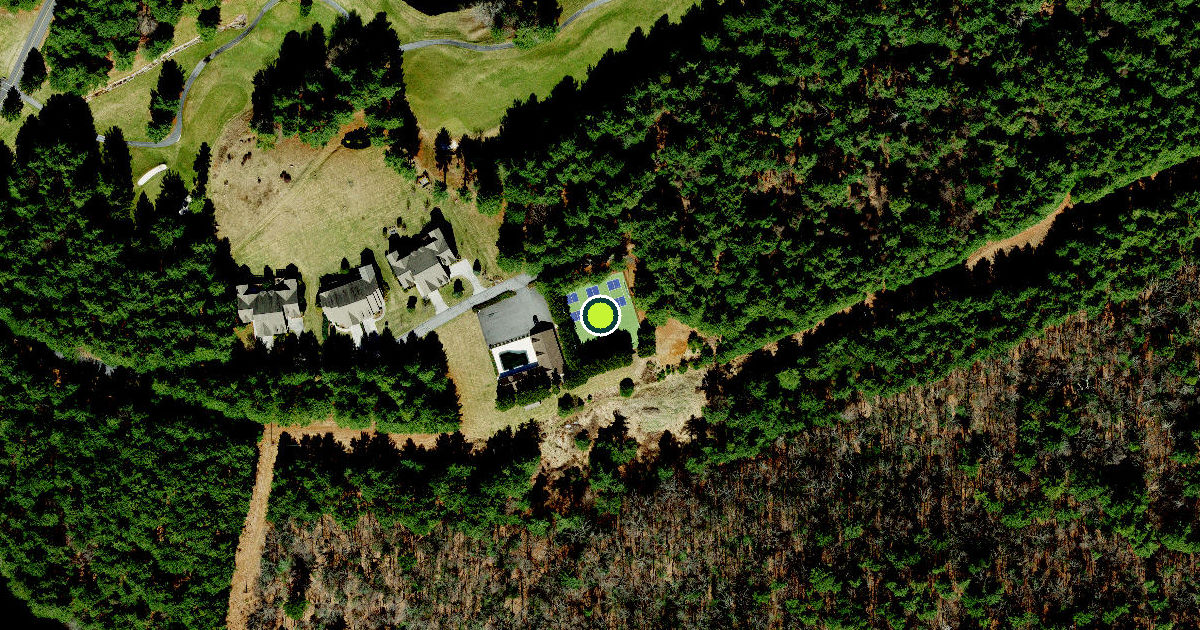 Satellite view of Alleghany County Pickleball Courts