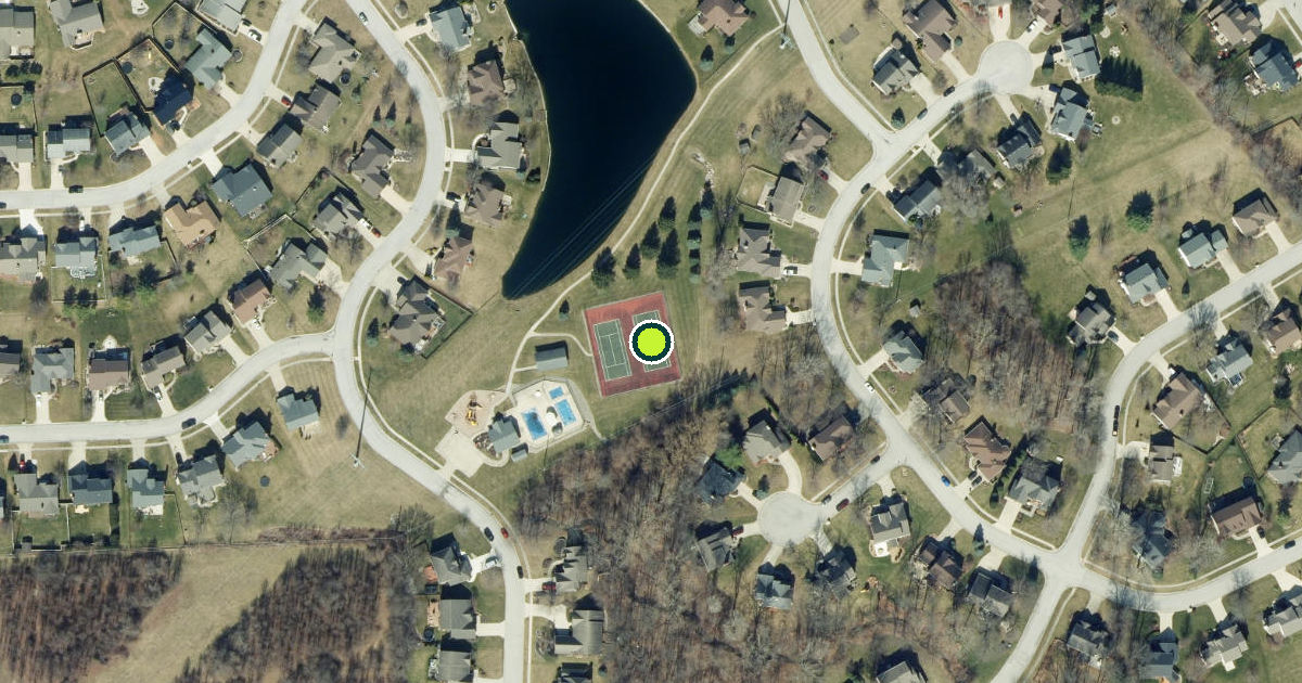 Satellite view of Allen County Pickleball Courts