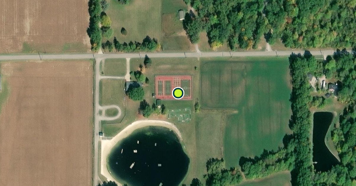 Satellite view of Allen County Pickleball Courts