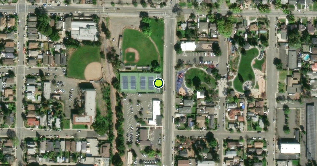 Satellite view of Amador Park Pickleball Courts