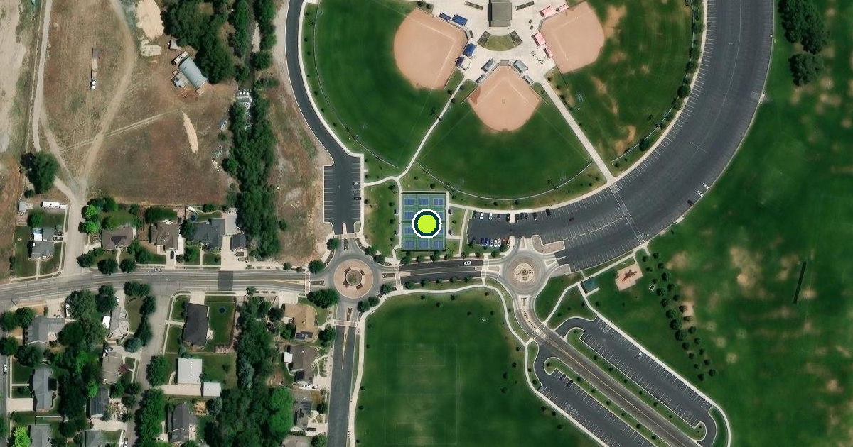 Satellite view of American Fork Pickleball Courts