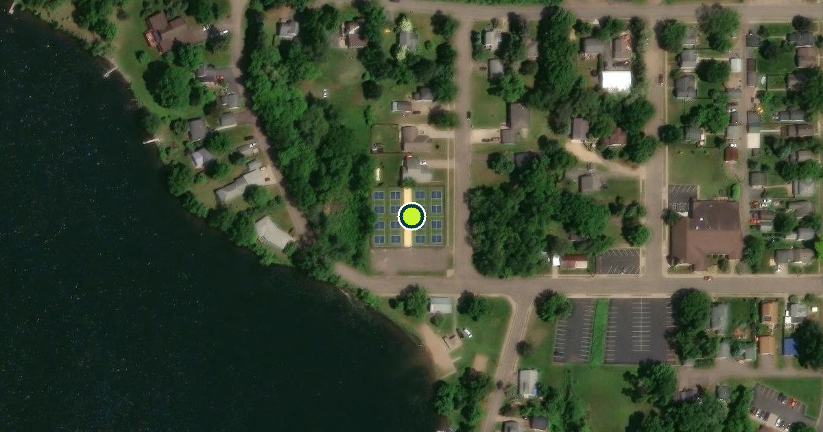 Satellite view of Amery Pickleball Courts