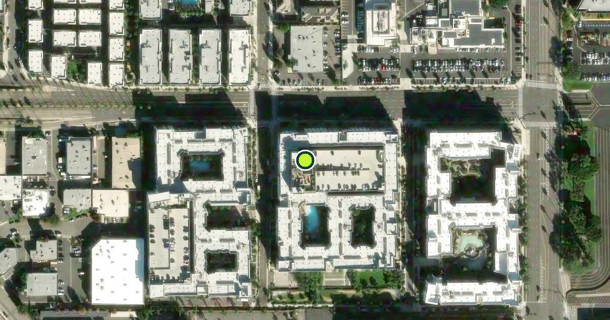 Satellite view of Anaheim Pickleball Courts