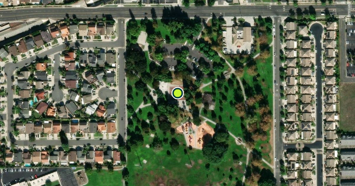 Satellite view of Anaheim Pickleball Courts