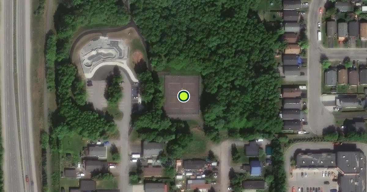 Satellite view of Anchorage Pickleball Courts
