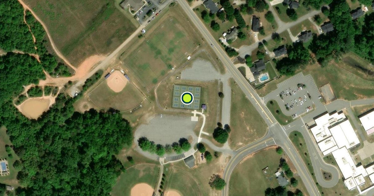 Satellite view of Anderson County Pickleball Courts