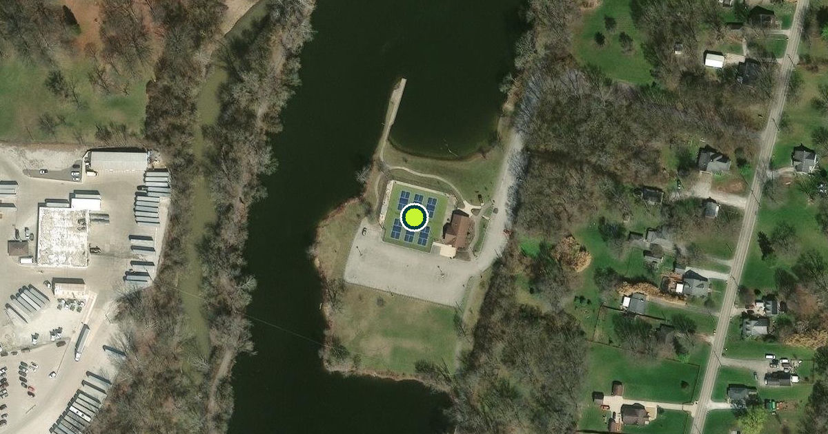 Satellite view of Anderson Pickleball Courts