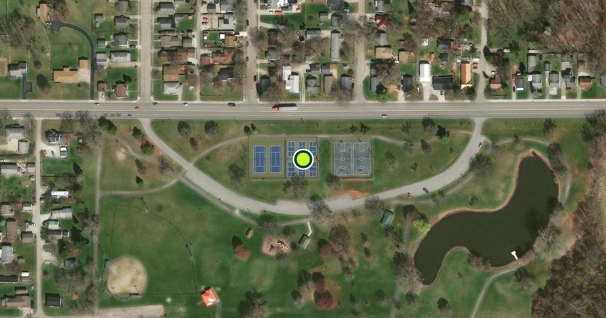 Satellite view of Anderson Pickleball Courts