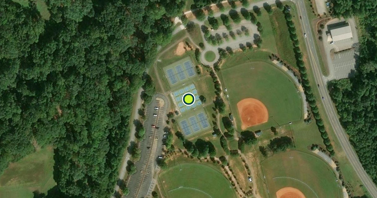 Satellite view of Anderson Pickleball Courts