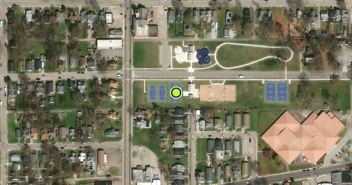 Satellite view of Anderson Pickleball Courts