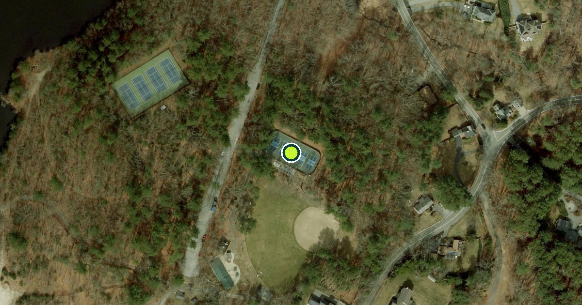 Satellite view of Andover Pickleball Courts