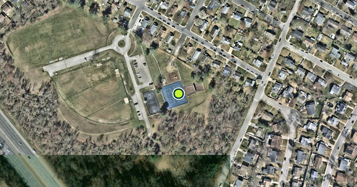 Satellite view of Anne Arundel County Pickleball Courts