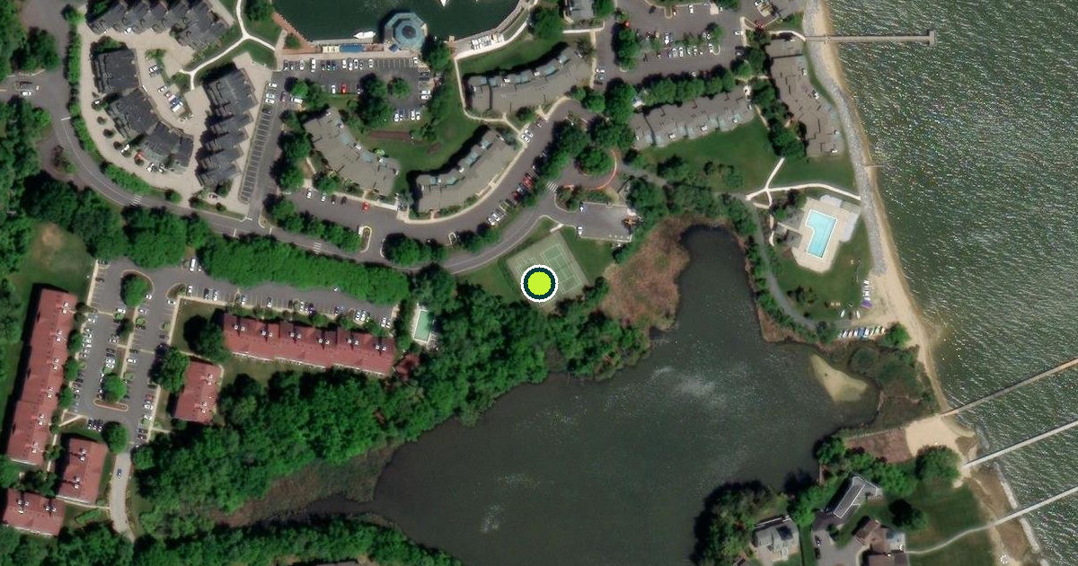 Satellite view of Anne Arundel County Pickleball Courts
