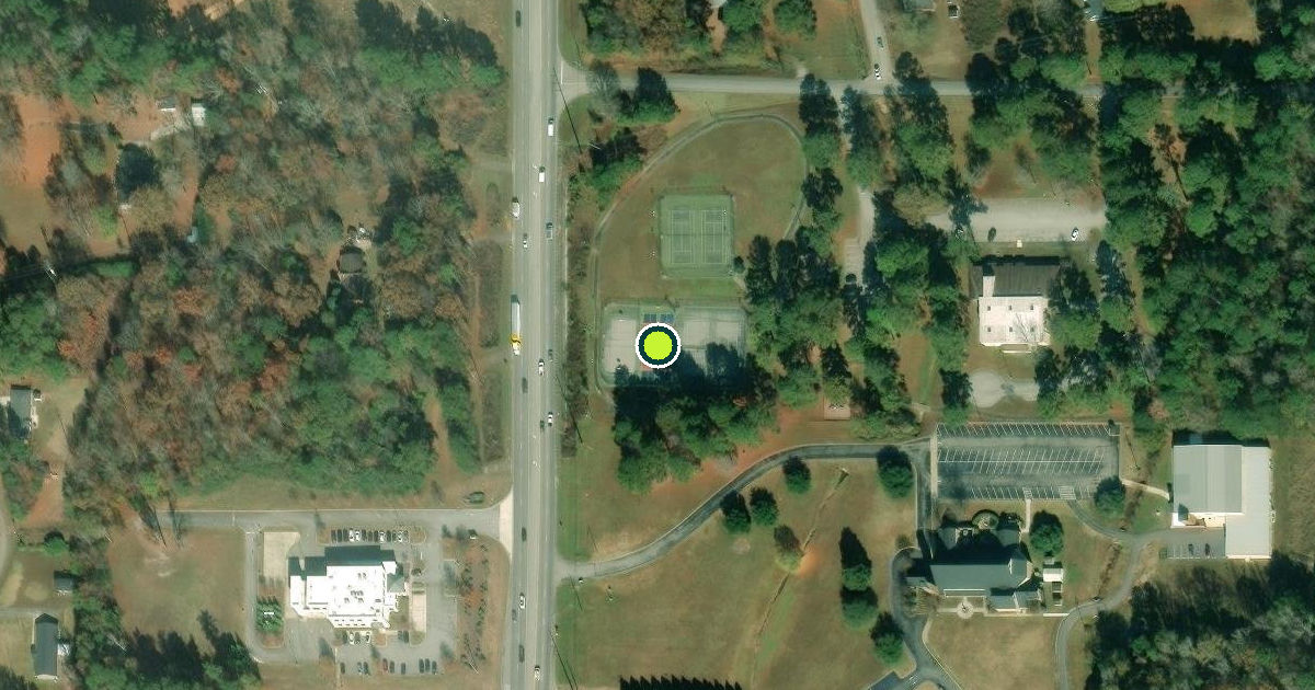 Satellite view of Anniston Pickleball Courts