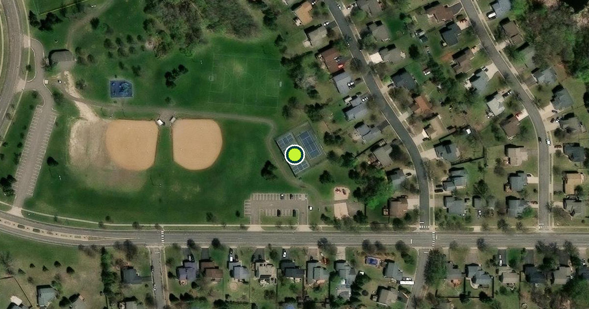 Satellite view of Anoka Pickleball Courts