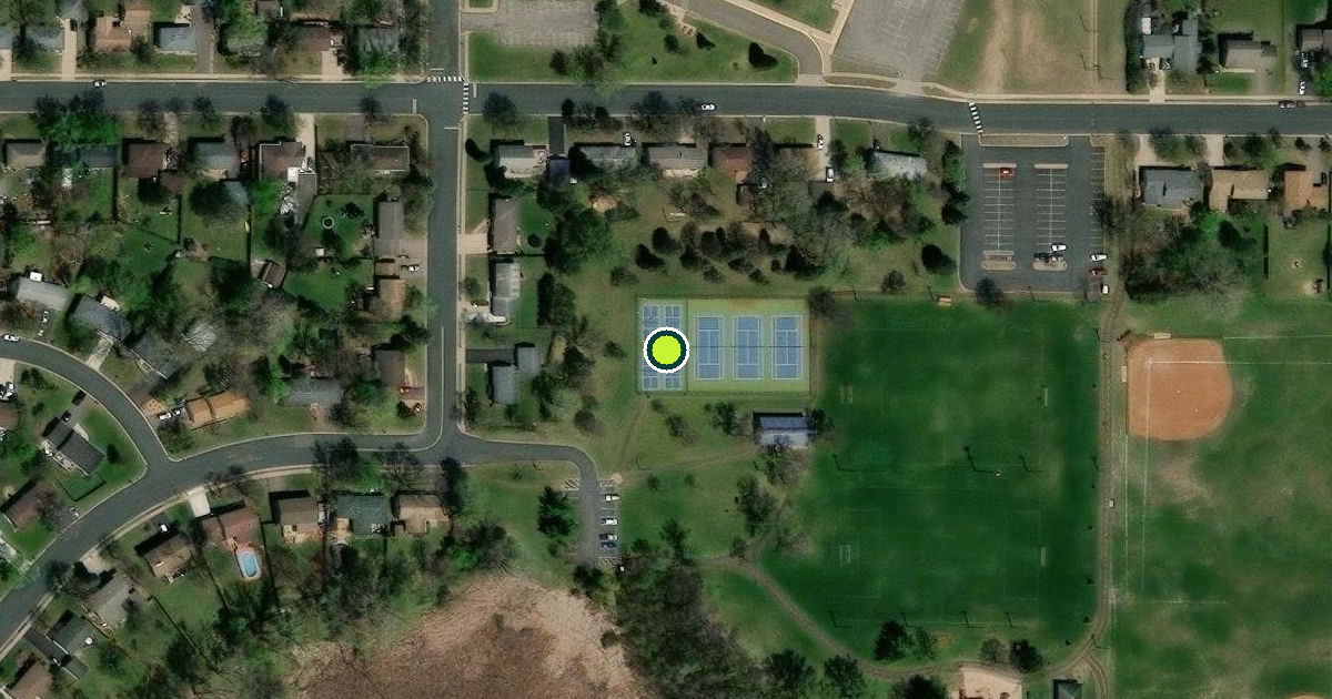 Satellite view of Anoka Pickleball Courts