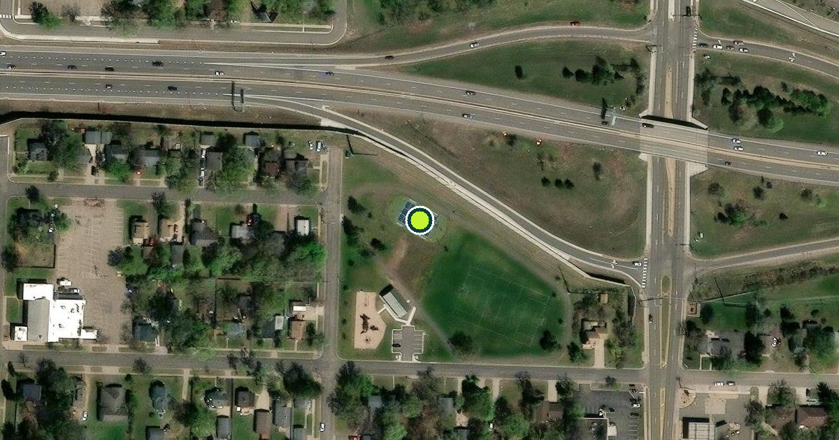 Satellite view of Anoka Pickleball Courts