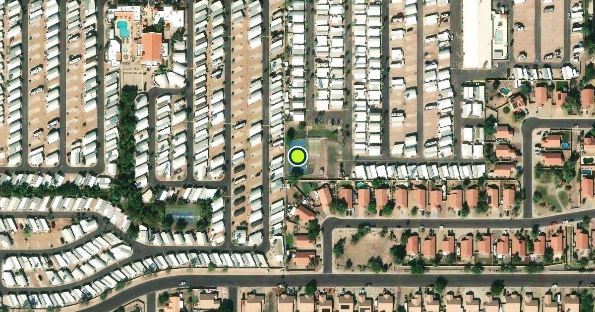 Satellite view of Apache Junction Pickleball Courts
