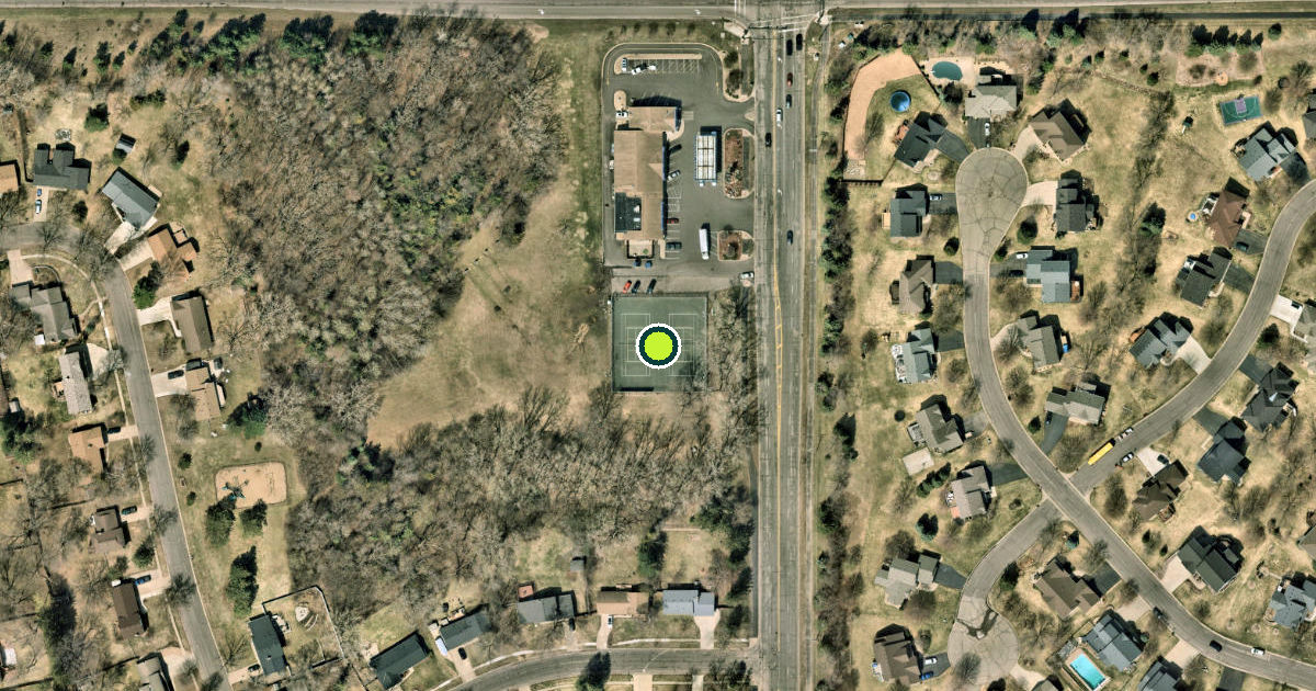 Satellite view of Apple Valley Pickleball Courts