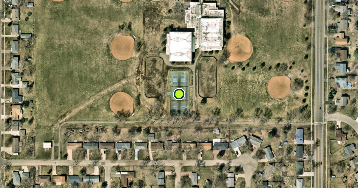 Satellite view of Apple Valley Pickleball Courts