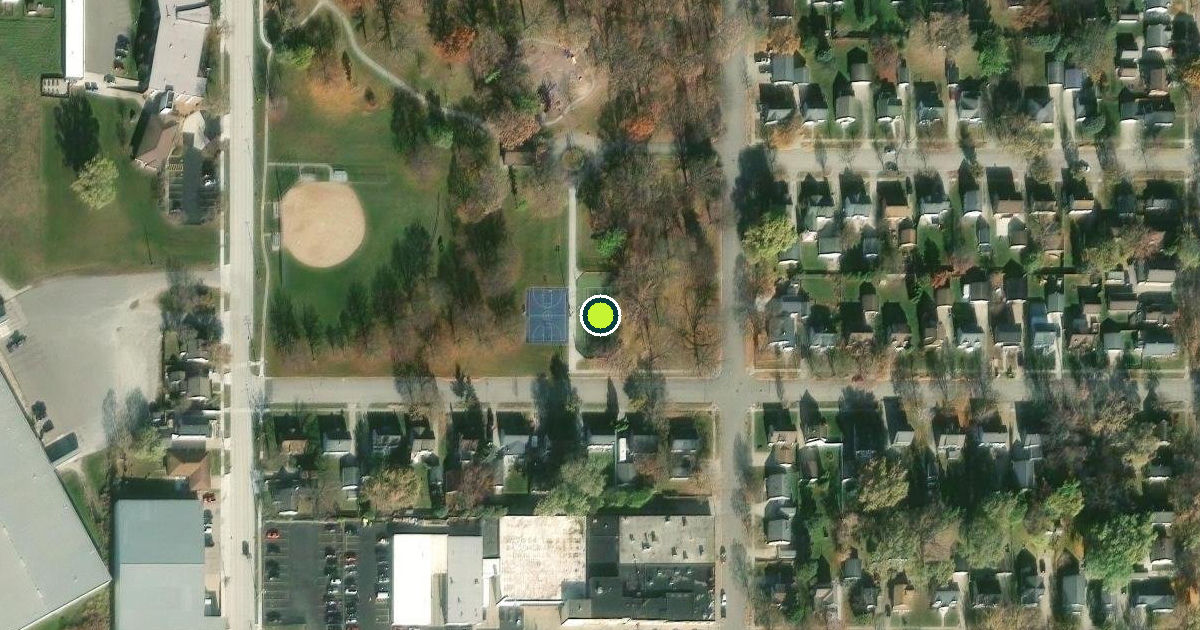 Satellite view of Appleton Pickleball Courts
