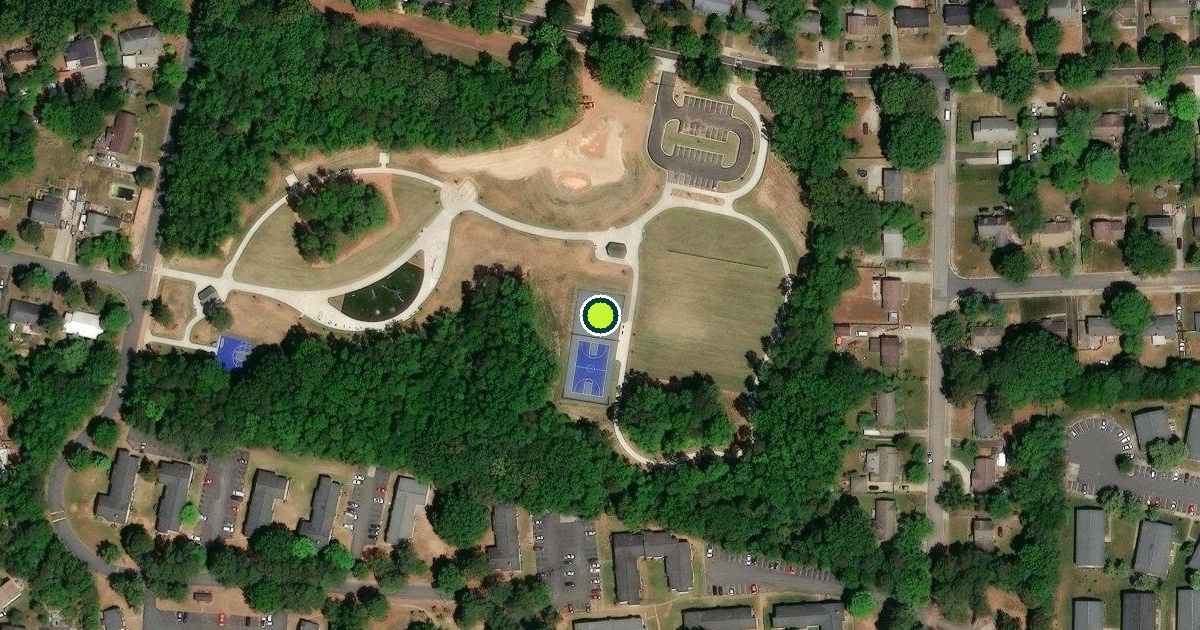 Satellite view of Archdale Park Pickleball Courts