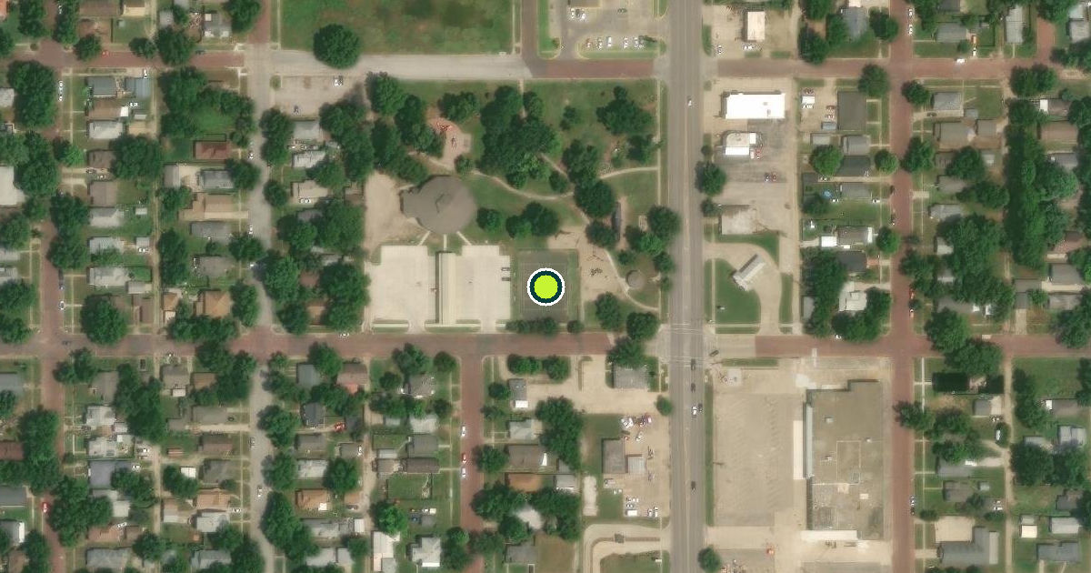 Satellite view of Arkansas City Pickleball Courts