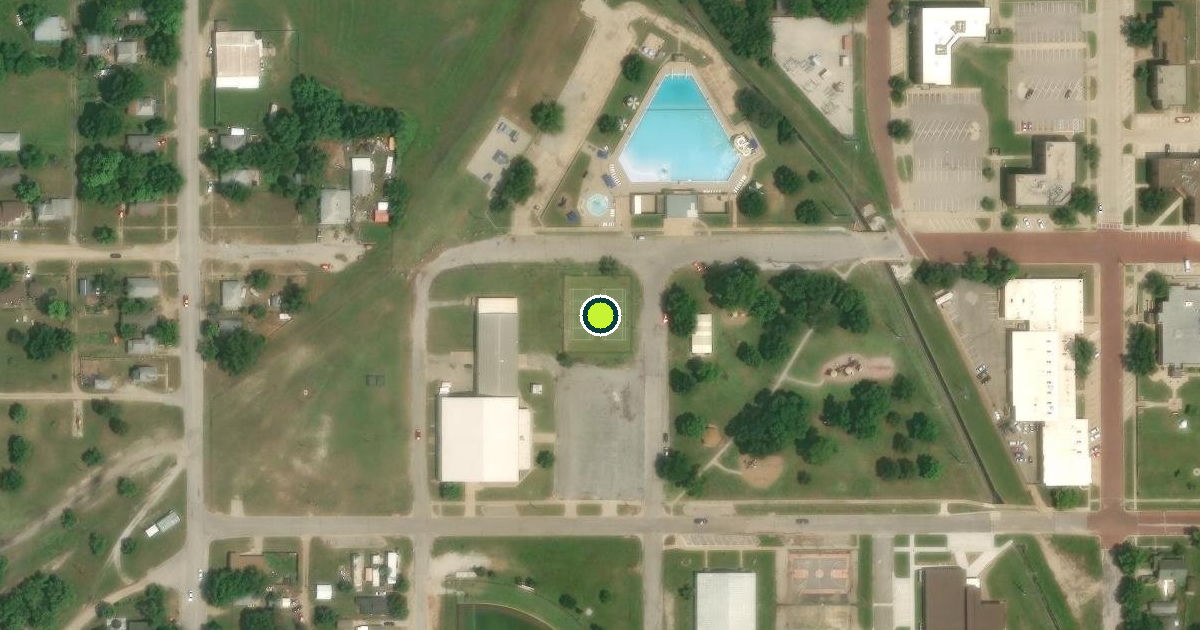 Satellite view of Arkansas City Pickleball Courts