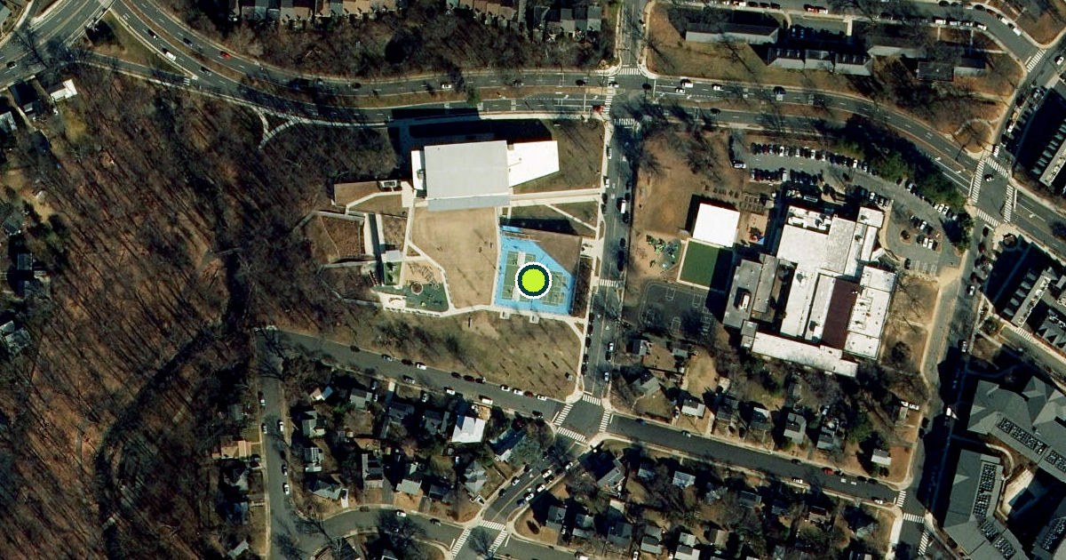 Satellite view of Arlington County Pickleball Courts
