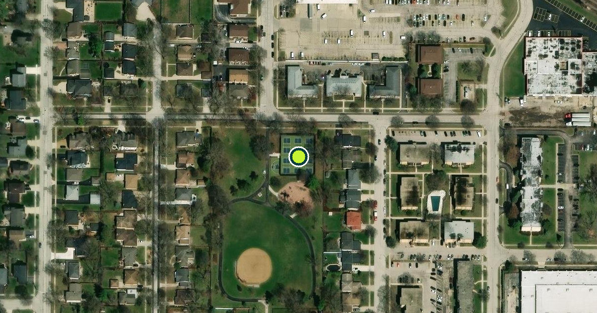 Satellite view of Arlington Heights Pickleball Courts