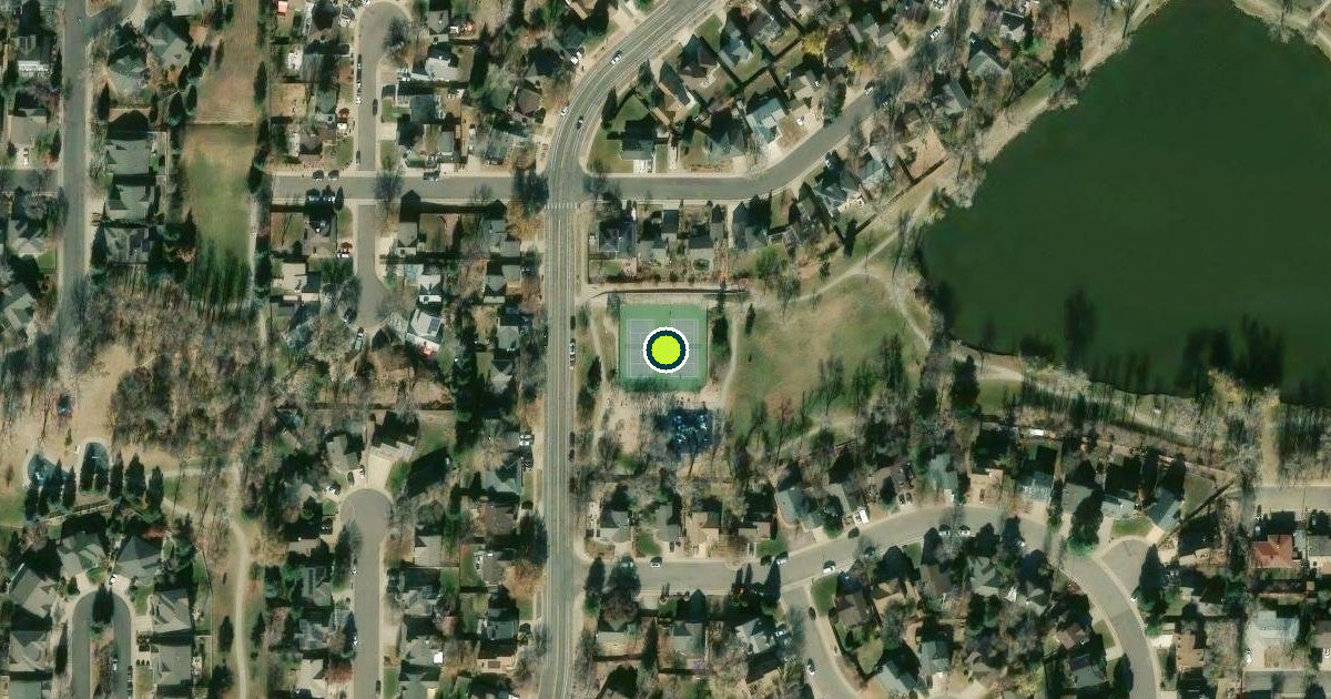 Satellite view of Arvada Pickleball Courts