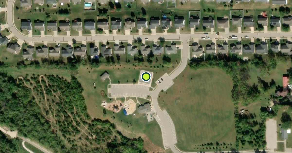 Satellite view of Asbury Pickleball Courts