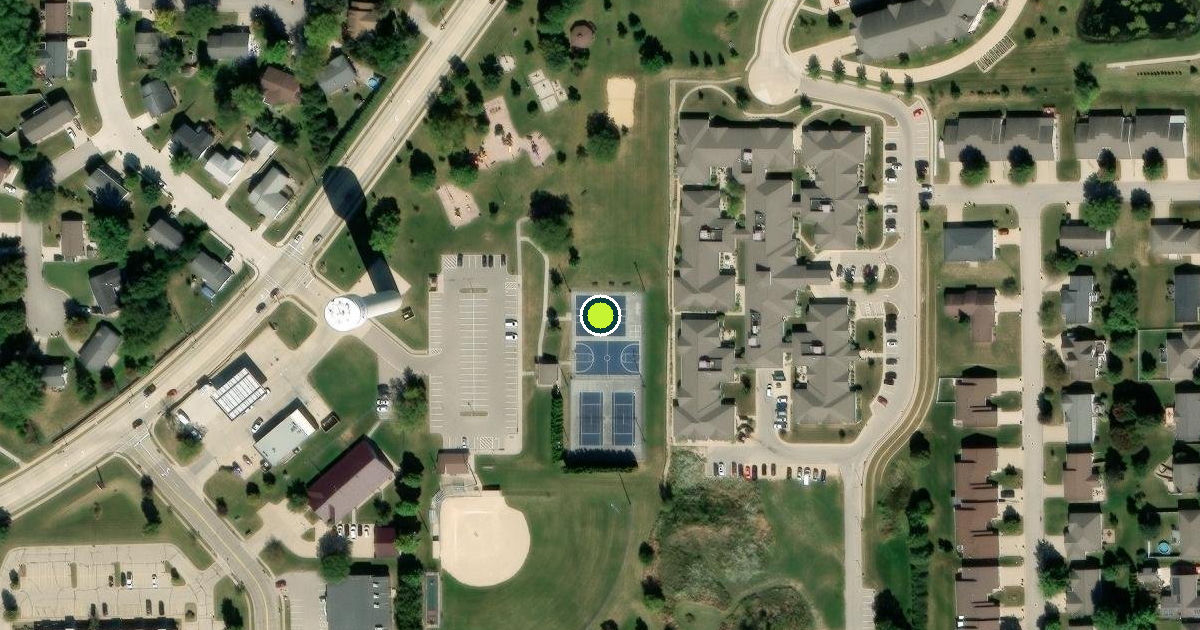 Satellite view of Asbury Pickleball Courts