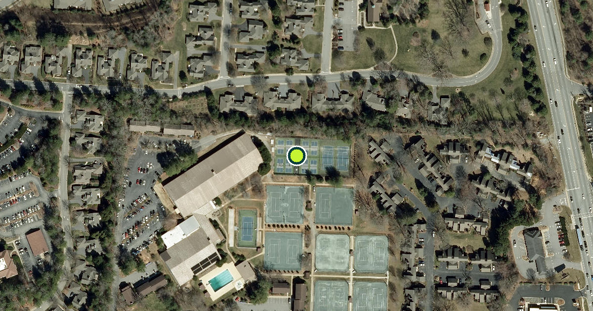 Satellite view of Asheville Pickleball Courts
