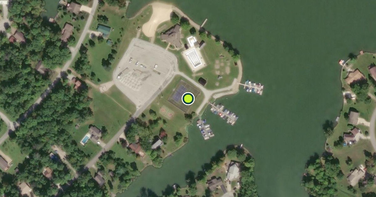Satellite view of Ashland County Pickleball Courts