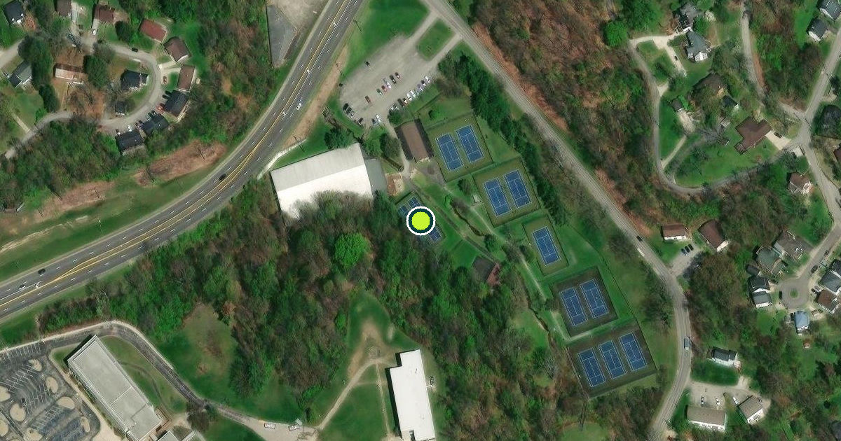 Satellite view of Ashland Pickleball Courts