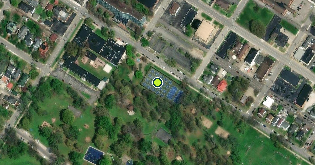 Satellite view of Ashland Pickleball Courts